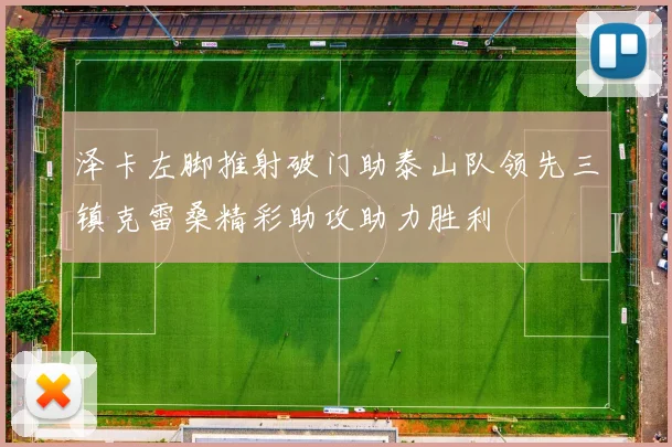 泽卡左脚推射破门助泰山队领先三镇克雷桑精彩助攻助力胜利